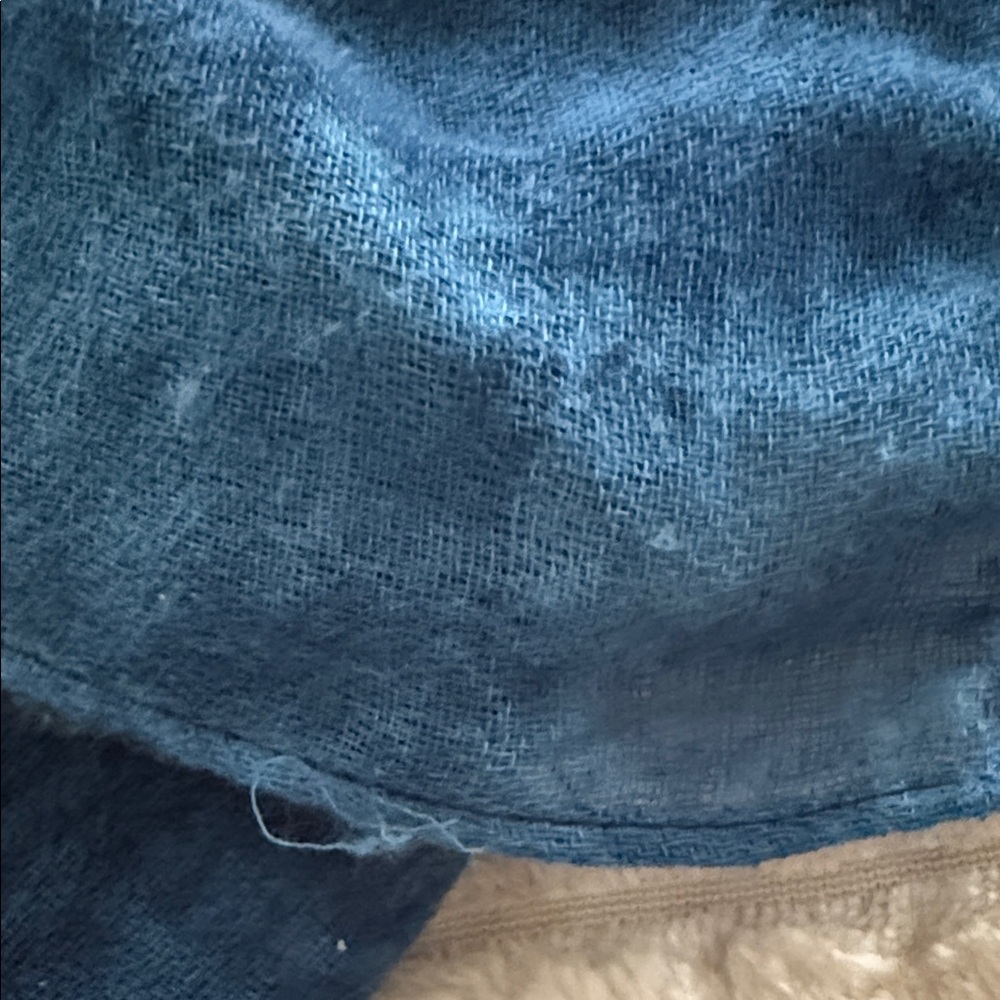 Chaps Blue Patterned Infinity Scarf - Picture 3 of 4